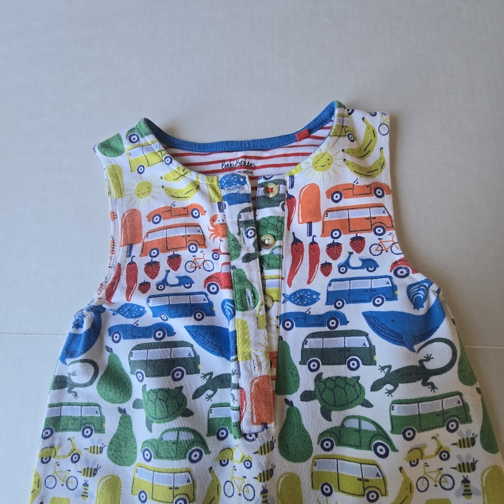 Baby Boden Kids Multicolor Vehicle Print Jumpsuit - Picture 3 of 6
